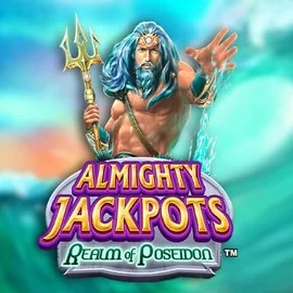 Almighty Jackpots – Realm of Poseidon online game logo by Novomatic on gransinocasinoo.com