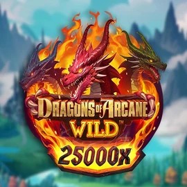 Dragons of Arcane Wild slot logo by Foxium at Gransino Casino