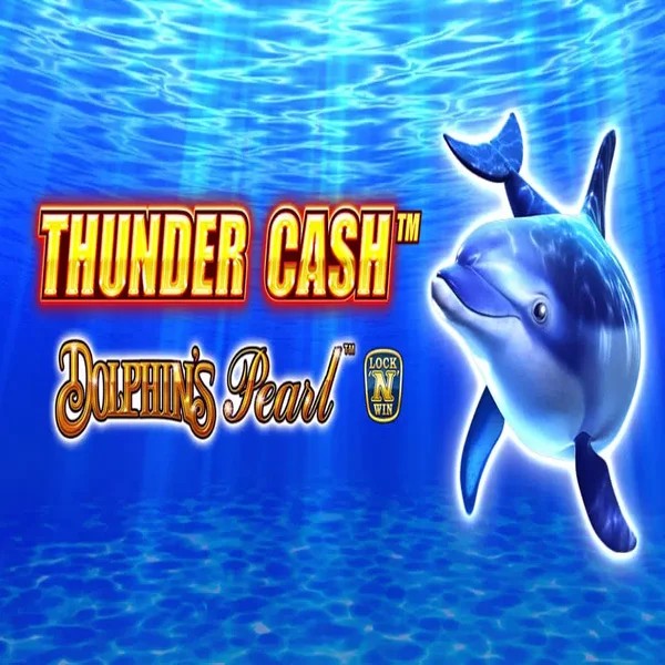 Thunder Cash Dolphins Pearl slot logo by Novomatic at Gransino Casino